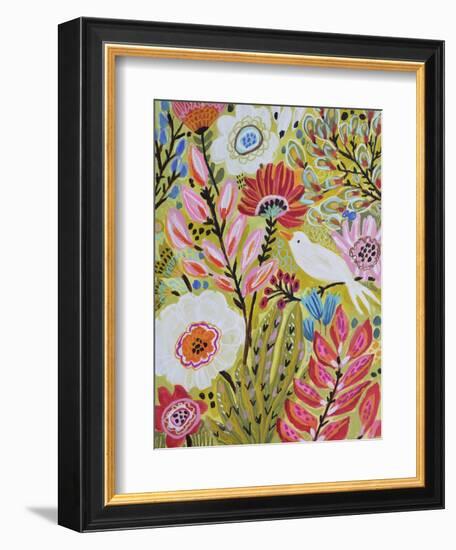 Garden Birds II-Karen Fields-Framed Art Print