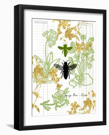 Garden Botanicals & Bees-Devon Ross-Framed Art Print