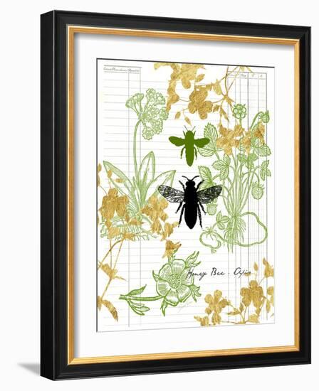 Garden Botanicals & Bees-Devon Ross-Framed Art Print