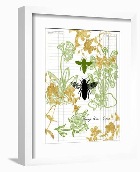 Garden Botanicals & Bees-Devon Ross-Framed Art Print