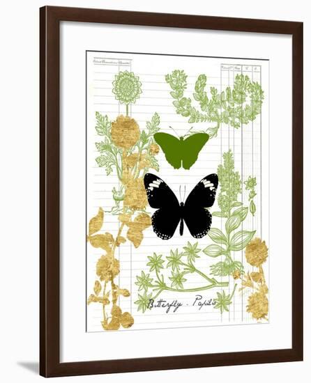 Garden Botanicals & Butterflies-Devon Ross-Framed Art Print