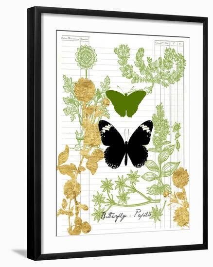 Garden Botanicals & Butterflies-Devon Ross-Framed Art Print