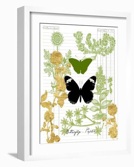 Garden Botanicals & Butterflies-Devon Ross-Framed Art Print