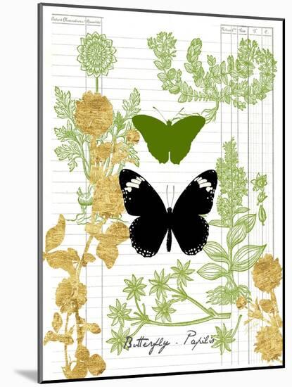 Garden Botanicals & Butterflies-Devon Ross-Mounted Art Print