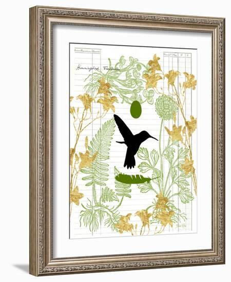 Garden Botanicals & Hummingbird-Devon Ross-Framed Art Print