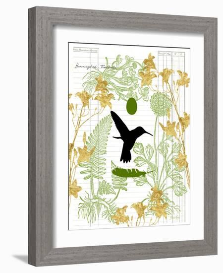 Garden Botanicals & Hummingbird-Devon Ross-Framed Art Print