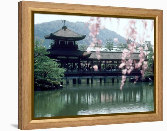 Garden Bridge of Heian-Jingu Shrine in Spring, Kyoto, Japan-null-Framed Premier Image Canvas