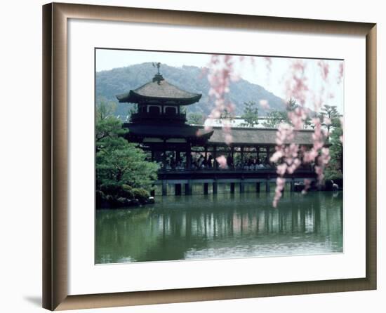 Garden Bridge of Heian-Jingu Shrine in Spring, Kyoto, Japan-null-Framed Photographic Print