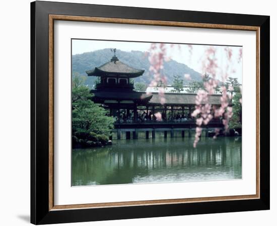 Garden Bridge of Heian-Jingu Shrine in Spring, Kyoto, Japan-null-Framed Photographic Print