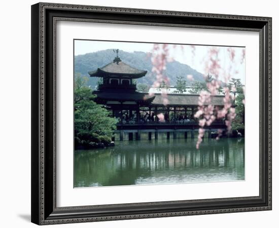 Garden Bridge of Heian-Jingu Shrine in Spring, Kyoto, Japan-null-Framed Photographic Print