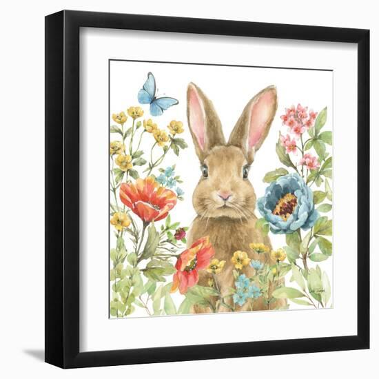 Garden Bunnies II-Leslie Trimbach-Framed Art Print