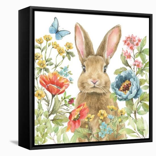 Garden Bunnies II-Leslie Trimbach-Framed Stretched Canvas