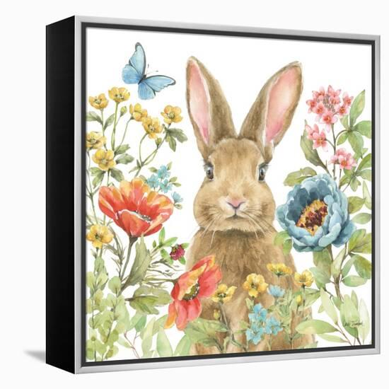 Garden Bunnies II-Leslie Trimbach-Framed Stretched Canvas