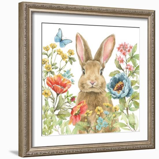 Garden Bunnies II-Leslie Trimbach-Framed Art Print