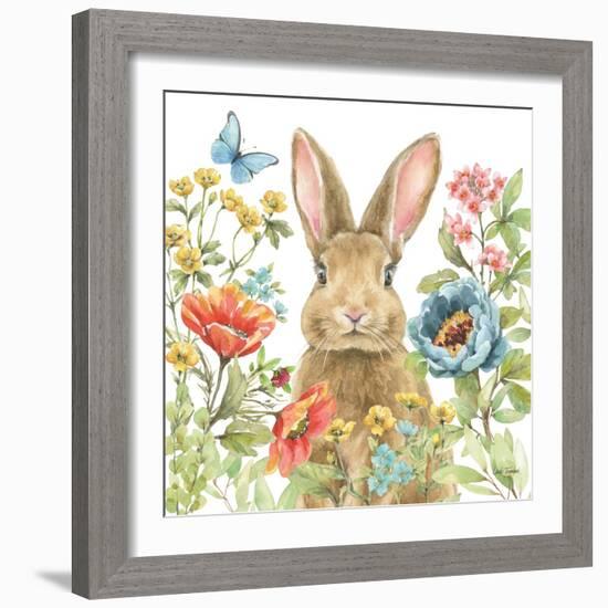 Garden Bunnies II-Leslie Trimbach-Framed Art Print