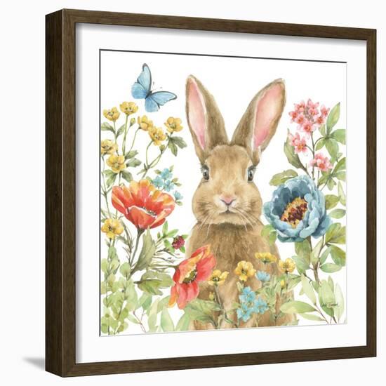 Garden Bunnies II-Leslie Trimbach-Framed Art Print