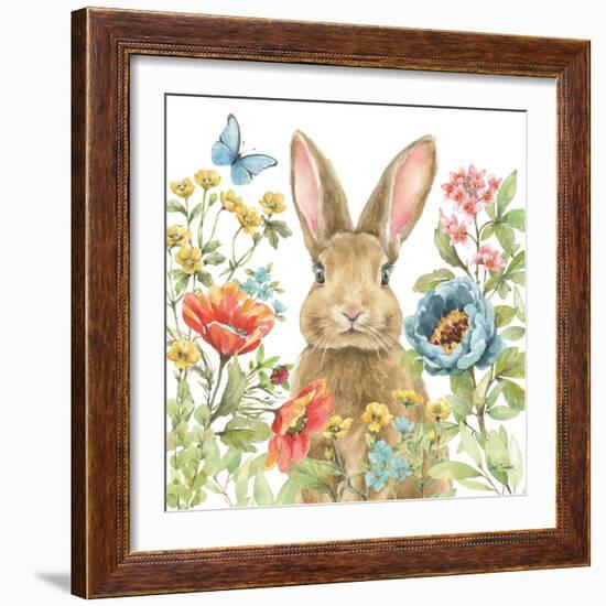 Garden Bunnies II-Leslie Trimbach-Framed Art Print