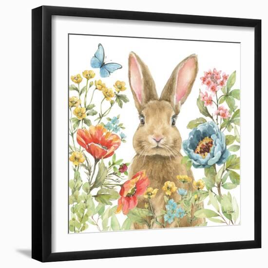 Garden Bunnies II-Leslie Trimbach-Framed Art Print