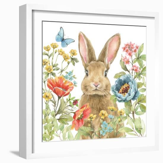 Garden Bunnies II-Leslie Trimbach-Framed Art Print