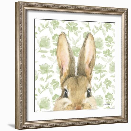 Garden Bunnies VI Green-Leslie Trimbach-Framed Art Print