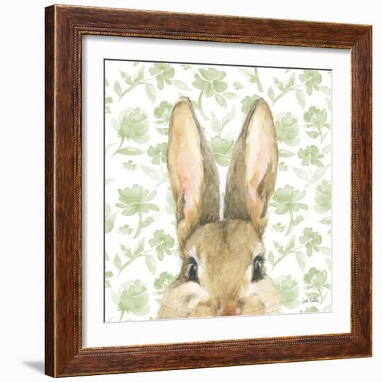 Garden Bunnies VI Green-Leslie Trimbach-Framed Art Print