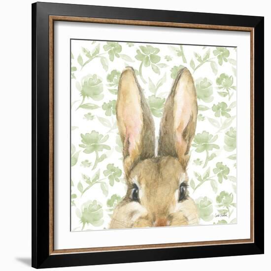 Garden Bunnies VI Green-Leslie Trimbach-Framed Art Print