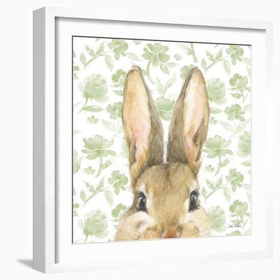 Garden Bunnies VI Green-Leslie Trimbach-Framed Art Print