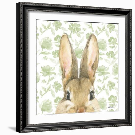 Garden Bunnies VI Green-Leslie Trimbach-Framed Art Print