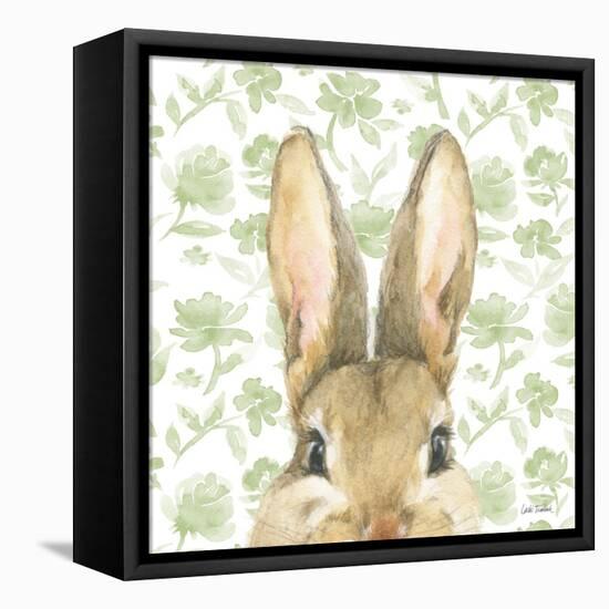 Garden Bunnies VI Green-Leslie Trimbach-Framed Stretched Canvas