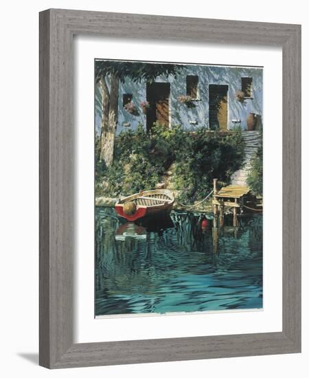 Garden by the Water-Guido Borelli-Framed Art Print