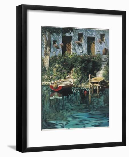 Garden by the Water-Guido Borelli-Framed Art Print