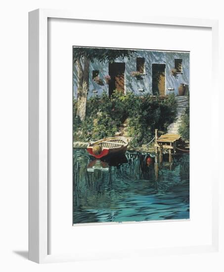 Garden by the Water-Guido Borelli-Framed Art Print