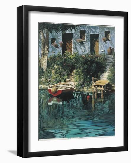 Garden by the Water-Guido Borelli-Framed Art Print