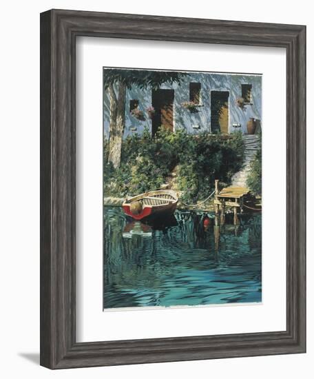 Garden by the Water-Guido Borelli-Framed Art Print