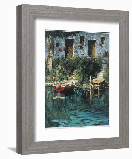 Garden by the Water-Guido Borelli-Framed Art Print