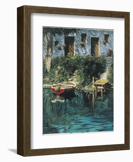 Garden by the Water-Guido Borelli-Framed Art Print