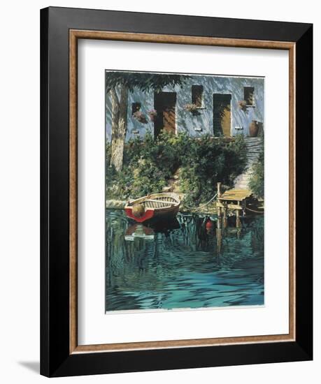 Garden by the Water-Guido Borelli-Framed Art Print