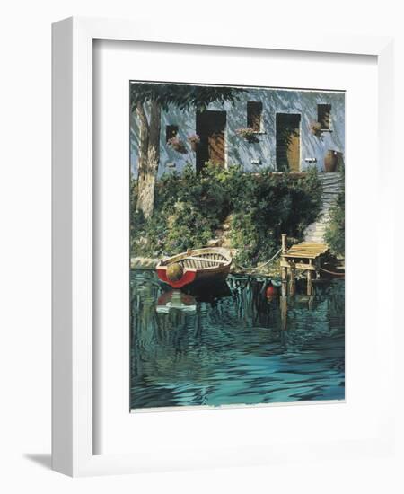 Garden by the Water-Guido Borelli-Framed Art Print