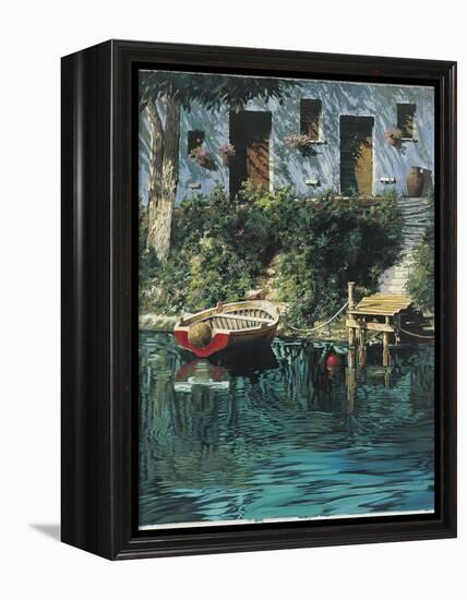 Garden by the Water-Guido Borelli-Framed Stretched Canvas