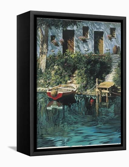 Garden by the Water-Guido Borelli-Framed Stretched Canvas