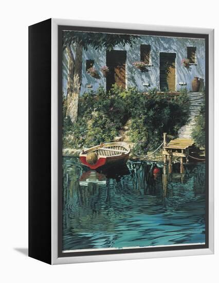 Garden by the Water-Guido Borelli-Framed Stretched Canvas