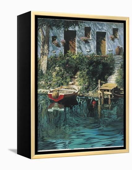 Garden by the Water-Guido Borelli-Framed Stretched Canvas