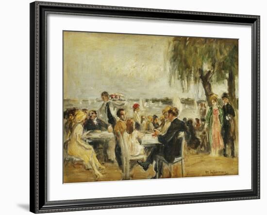 Garden Cafe on the Elbe; Gartencafe an Der Elbe, C.1922-null-Framed Giclee Print