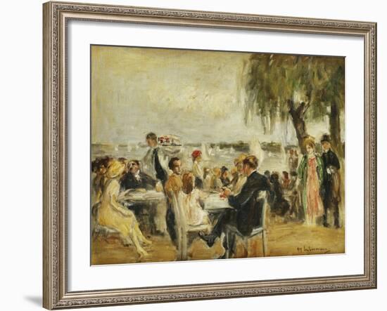 Garden Cafe on the Elbe; Gartencafe an Der Elbe, C.1922-null-Framed Giclee Print