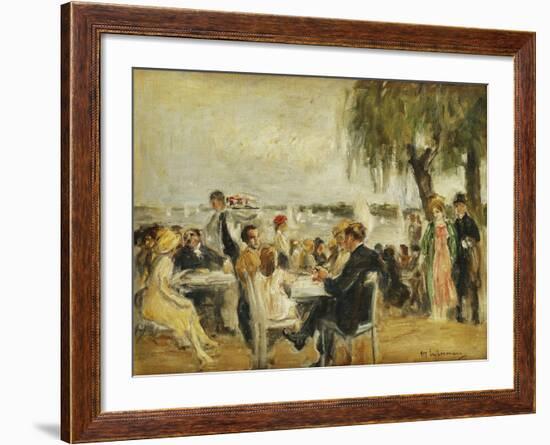 Garden Cafe on the Elbe; Gartencafe an Der Elbe, C.1922-null-Framed Giclee Print