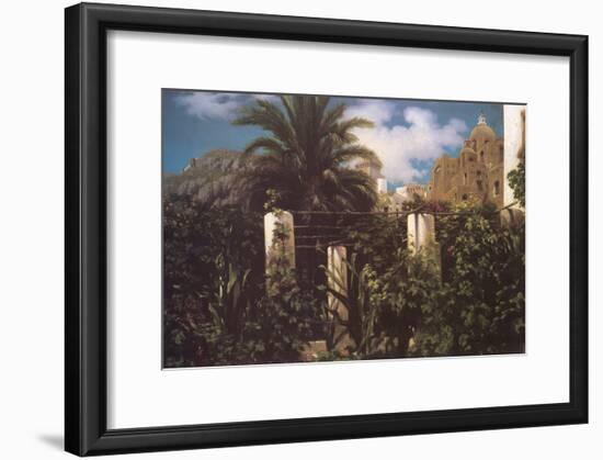 Garden, Capri Italy-Frederick Leighton-Framed Art Print