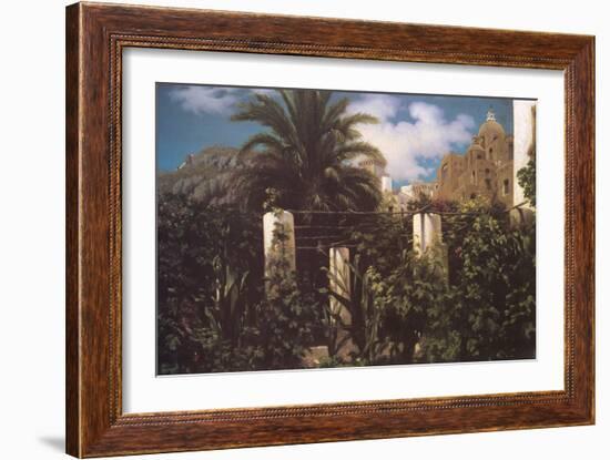 Garden, Capri Italy-Frederick Leighton-Framed Art Print