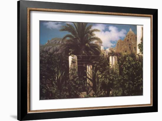 Garden, Capri Italy-Frederick Leighton-Framed Art Print