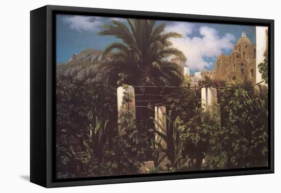 Garden, Capri Italy-Frederick Leighton-Framed Stretched Canvas