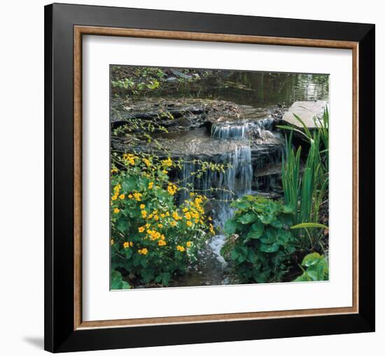 Garden Cascade-null-Framed Art Print